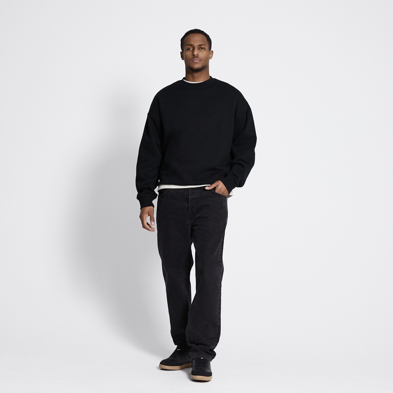 Boxy sweatshirt "Loi" Black
